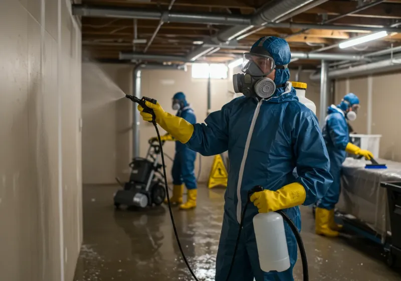 Basement Sanitization and Antimicrobial Treatment process in Monroe County, KY